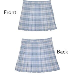 Boe Cali 1850 light blue plaid juniors skirt